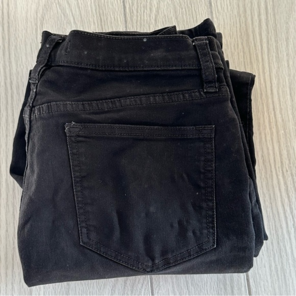 FP Free People Skinny Denim Jeans Women's Size W 29 Black Mid Rise Charcoal Wash